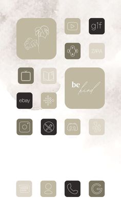 minimalist boho aesthetic theme for iphone customization, app icons for ios