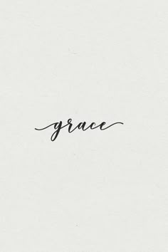 the word grace written in cursive ink