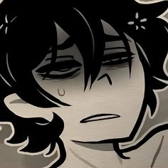 a drawing of a woman with black hair