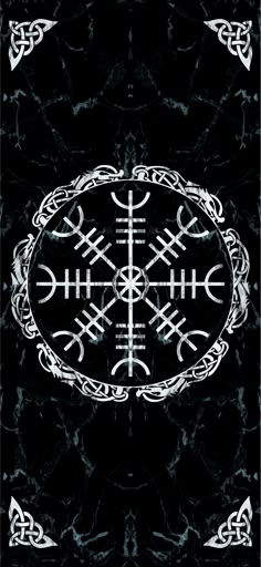 a black and white photo with an intricate design