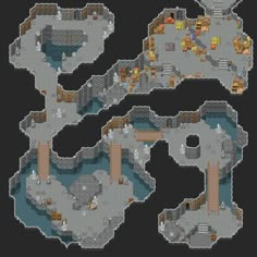the map for an upcoming game, with lots of different items and materials in it