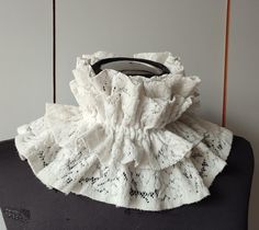 White Ruffle Collar for Women, High Neck Lace Clown Collar Elizabethan Style Fashion Neck Ruff - Etsy UK Lace Ruffle Collar, White Ruffle Collar, White Clown Collar, Neck Frills, Clown Neck Frills, Clown Ruffle Collar Pattern, Victorian Clown Collar, Jester Neck Ruffle, Clown Neck Ruffle
