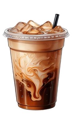 a drink in a plastic cup filled with liquid