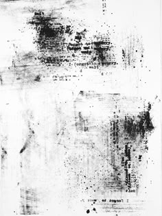 an abstract black and white painting with lots of paint splattered on it's surface