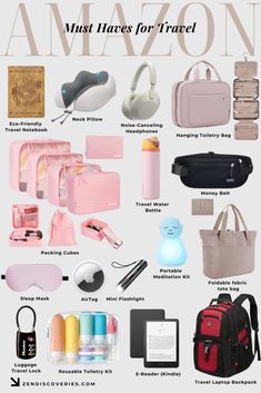 the ultimate guide to travel with amazon's must haves for travel info sheet