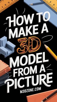 Learn how to make a 3D model from a picture using simple tools. Perfect for beginners, designers, or anyone curious about turning photos into 3D objects. 3d Modeling Projects, Diy 3d Modeling Projects, 3d Modeling Tips And Tricks, 3d Modeling Software Tips, How To Start 3d Design, How To Use 3d Modeling Tools, 3d Design Software Tips, How To Learn 3d Modeling, 3d Printing Ideas Projects