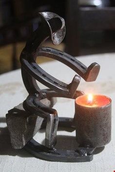 a candle that is sitting on top of a table