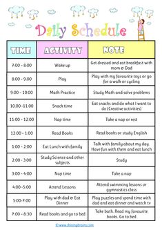 Are you looking for a cute yet simple daily schedule for kids? This free timetable helps keep kids routine organized. Editable schedule template...