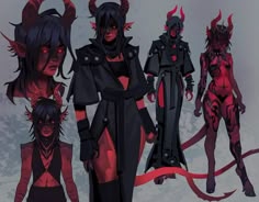 Tiefling Female, Roman Graphique, Female Character Concept, Monster Girl, Character Creation, Female Character Design, Dnd Characters, Creature Design, Character Portraits