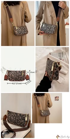 Bird in Bag – Exquisite 1pc Leopard Print Crossbody Bag: A Vintage-inspired, Trendy Fashion Accessory for Womens Everyday Needs – Bird in Bag Trendy Fashion Accessories, Baguette Bag, Coat Patterns, Casual Fall Outfits, Handbag Accessories, Textures Patterns, Casual Fall, Free Gifts, Trendy Fashion