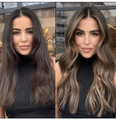 Balayage To Brunette Before And After, Brunette To Highlights Before And After, Twilighting Hair Color Brunette, Brunette To Light Brown Before And After, Fall 2022 Hair Trends Brunette, Earthy Brunette Hair Balayage, Fall Hair Inspo 2022 Brunette, Medium Brunette Fall Hair 2022, Brunette Highlights Before And After