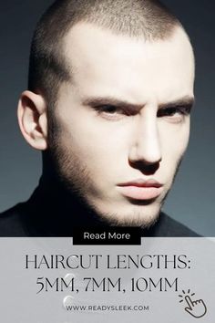 Buzz Cut Length Comparison, 1mm Haircut Men, 5mm Haircut Men, Half An Inch Haircut, Buzz Cut Length Chart, Buzz Cut Size Chart, Buzzcut Lengths, Crew Cut Lengths, Mens Haircut Length Guide