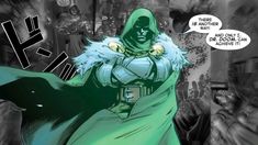 an image of a green man in the middle of a crowd with his hands on his hips