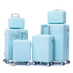 Best Luggage For Travel, Blue Luggage Set, Hardshell Suitcase Set, Modern Blue Luggage, Organizing Luggage For Trips, Teen Luggage Set, Travel Bags Set, Luxury Travel Bags For Women, Blue Travel Bag