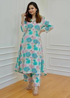 GRECIILOOKS Women's Rayon Floral Ethnic Co-ord Set (Pack of 2) (Co ord Set for Women's Blue_M) : Amazon.in: Fashion Cout Set Dress, Cod Sets For Women, Ladies Coat Set, Cod Set Dress, Cot Set For Women, Cotton Coat Set Design, Cot Set Design, Co Order Sets For Women, Core Set Outfit