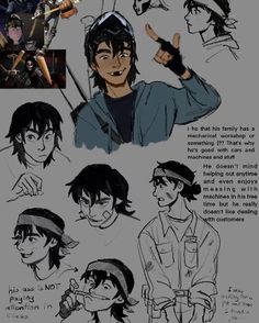 some character sketches from the animated movie avatars, with their names and characters on them