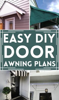 an easy diy door awning plans