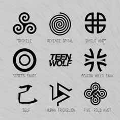 an image of some type of symbols in black and white on a piece of paper