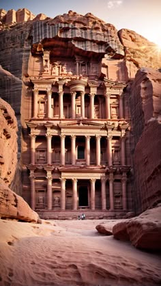 Petra, Jordan! Lost city carved into rose-red cliffs
