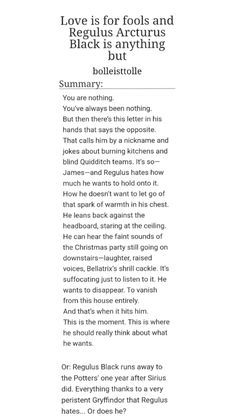 the poem love is for fools and black is anything but