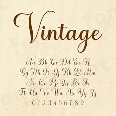 an old fashioned font with the letters and numbers on it's side, in brown ink