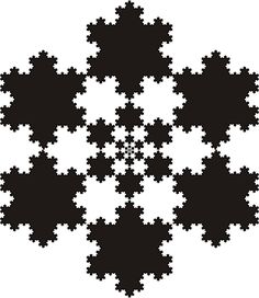 a black and white snowflake is shown in the shape of a cross stitch pattern