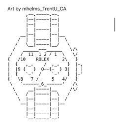 an image of a clock with numbers on it and the words art by mehms treu ca