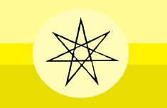 a yellow and white striped background with an image of a star in the center on it
