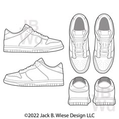 How To Draw Sneakers, Sneaker Design Inspiration, Sneaker Design Outline, Sneaker Design Template, White Sneaker Sketch, How To Draw Nike Dunks Step By Step, Dunks Sketch, Nike Dunk Low Coloring Page, Nike Dunk Low Drawing