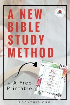 a new bible study method for students to use with the free printable bookmarks