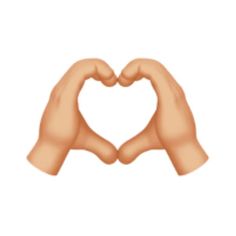 two hands making a heart shape with their fingers