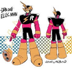 an image of a cartoon character that appears to be in the style of droid's electric man