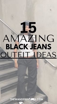 Looking for the best black jeans outfit ideas? This post shows you 15+ amazing black jeans outfit ideas including casual black jeans outfits, black jeans outfits for women, winter black jeans outfits, black jeans outfits for school, summer black jeans outfits, and more! What Sneakers To Wear With Black Jeans, Casual Black Denim Jeans, Black Denim Jeans Outfit Women, Black Jeans Outfit Sneakers, Black Jeans Sneakers Outfit, Black Jeans Outfit With Sneakers, Black Sneakers Jeans Outfit, Black Jeans And Sneakers Outfit, Chic Black Jeans For Streetwear