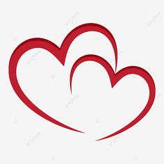 two red hearts on a white background, heart, valentines day png and psd