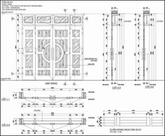 an architectural drawing showing the details for a wooden door and window frame, with measurements on each side