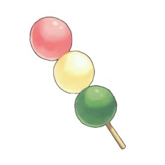 three lollipops on a white background, one is green and the other is pink