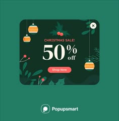 the christmas sale is 50 % off