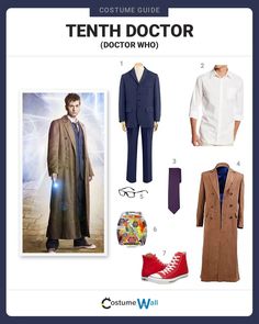 a costume guide for a doctor who is wearing a trench coat