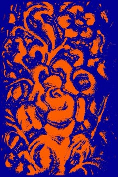 an orange and blue abstract design on a black background with the words, i am not sure what this image is