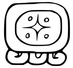 a black and white drawing of a square clock with two faces on each one side