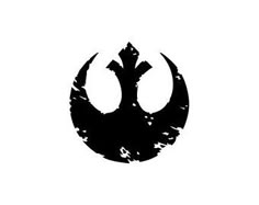 the star wars logo is shown in black and white, with an abstract design on it
