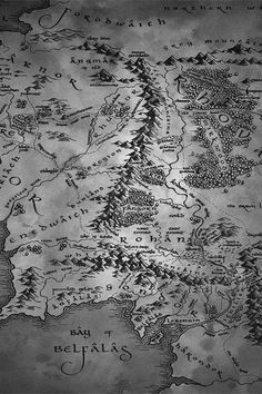 a map that looks like the middle earth