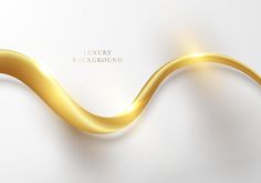 a white and gold background with wavy lines