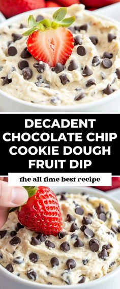 Image for Decadent Chocolate Chip Cookie Dough Fruit Dip