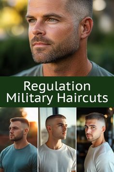 Upgrade Your Look! 👀 | Tap for More 🔥 Whether you prefer high and tight hairstyles or classic buzz cut variations, these military style haircuts are sharp, stylish, and practical. From military fade haircuts to regulation military haircuts, these cuts deliver respect and authority! Marine Corps Hair Cut, Jrotc Hairstyles, Recon Haircut, Military Grade Haircut, Military Hairstyles, Military Hair Length, Military Haircuts, Classic Military Cut, Military Appropriate Haircuts
