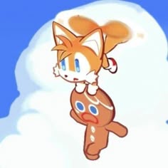 a cartoon cat is flying through the air