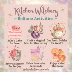 Just 2 more sleeps friends! October always seems to be so busy somehow but my plans are slowly coming together. If you are also still planning here are a few kitchen witch centred activities you might like to include 🎃 And if you are in the Southern Hemisphere, swipe for Beltane ideas! ... Simmer pot, teas, journalling, and card readings are always on my Sabbat activity list. Do you have any Samhain traditions you always do or which things from here might you like to incorporate? Let me know ... Kitchen Witch Food Ideas, Baking Witchcraft, Litha Baking, Kitchen Witch Deities, Litha Recipe, Kitchen Witch Baking, Kitchen Witch Journal, Kitchen Witch Beginner, Kitchen Witch Recipe Book