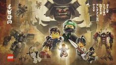 the lego ninjas movie poster is shown in this image, and it looks like they are