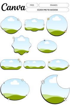 a bunch of different shapes and sizes of paper