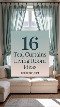 16 Teal Curtains Living Room Ideas – Bold & Beautiful Style ✨🛋️